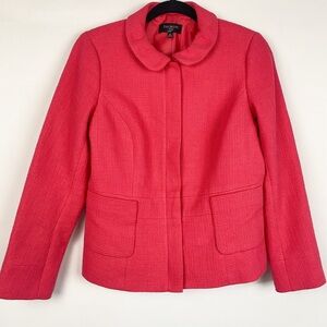 Talbots Full Zip Up Blazer Suit Jacket, Bright Pink - Size 8P‎
